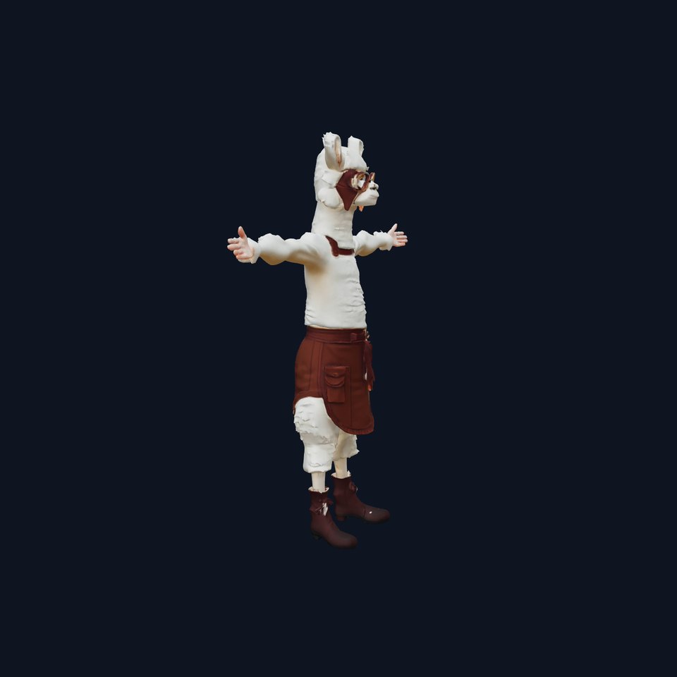 Aviator Llama Character model pack